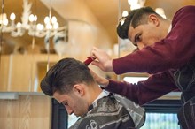 Barber Shop Haircut Students